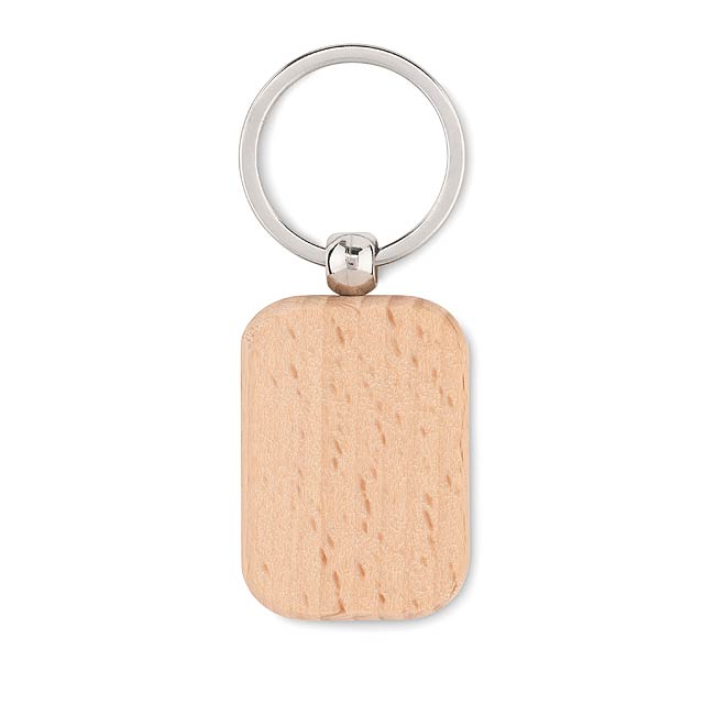 Rectangular wooden key ring  - Holz