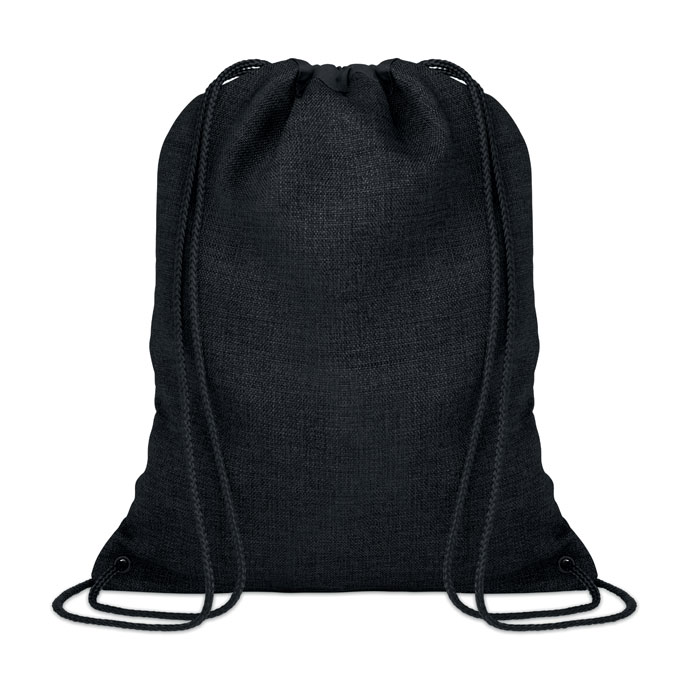 1200D heathered drawstring bag - TOCAYO - black