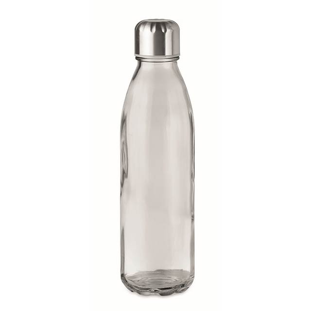 Skleněná 650ml lahev na pití - ASPEN GLASS - transparentná šedá