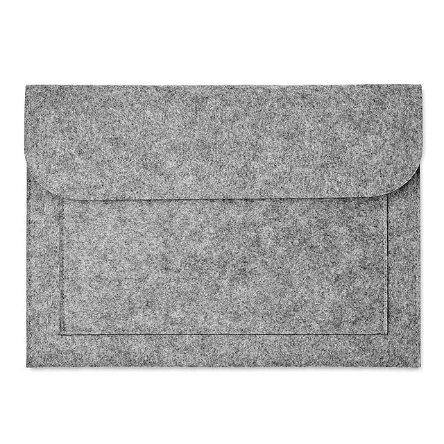 15 inch Felt laptop pouch  - Grau
