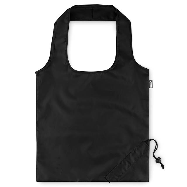 Foldable RPET shopping bag  - black