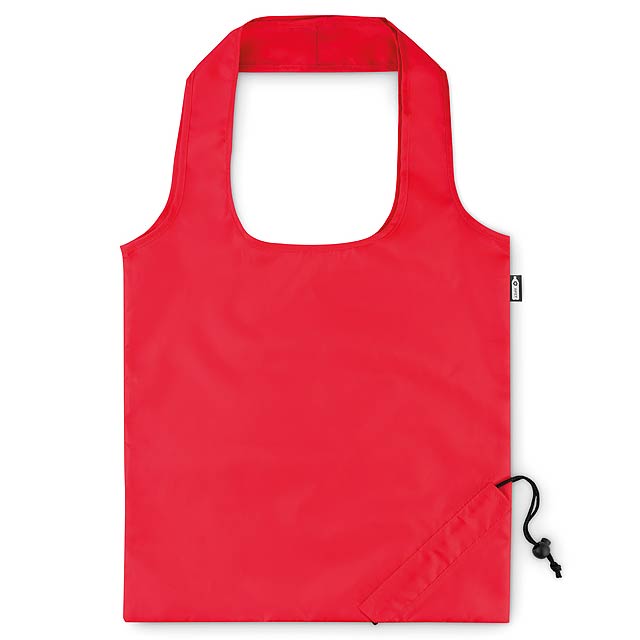 Foldable RPET shopping bag  - red