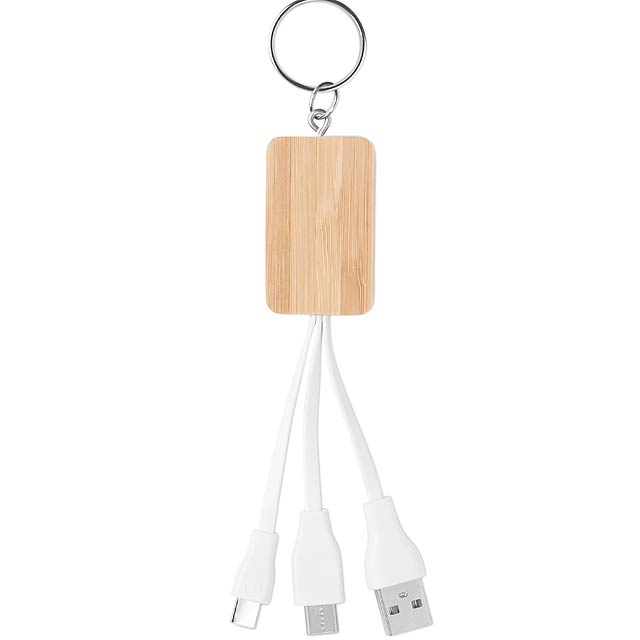 Bamboo 3-in-1 cable  - wood
