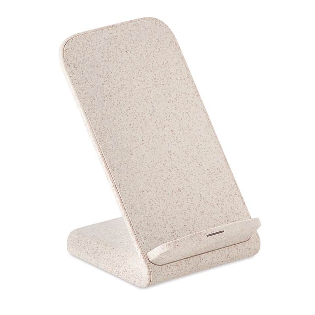 Wheat straw/ABS charger stand  - beige