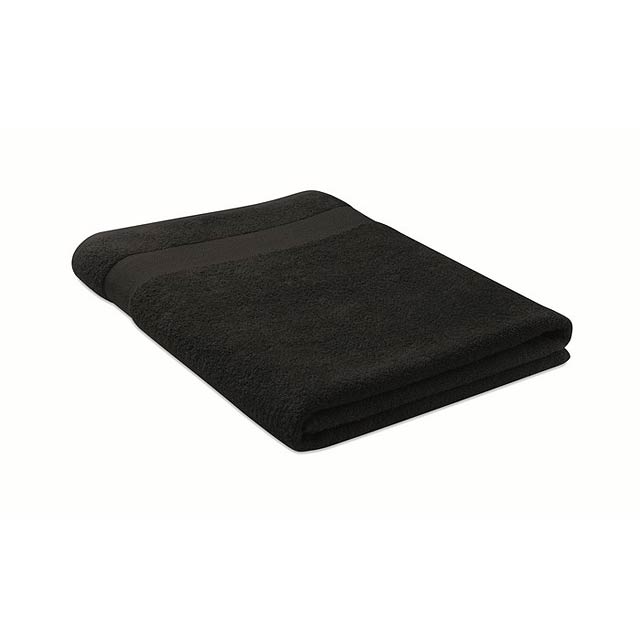 Ručník,přírodní bavlna 180x100 - MERRY - černá