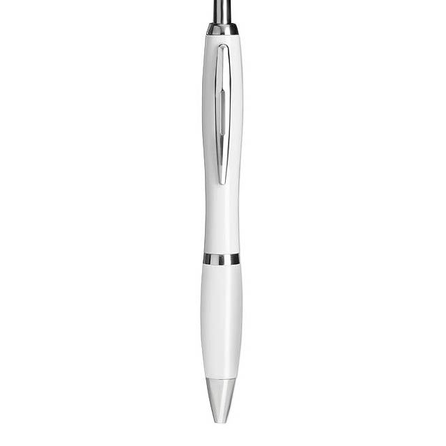 RIO CLEAN - Kuličkové pero z ABS s antibakteriálním tělem - bílá