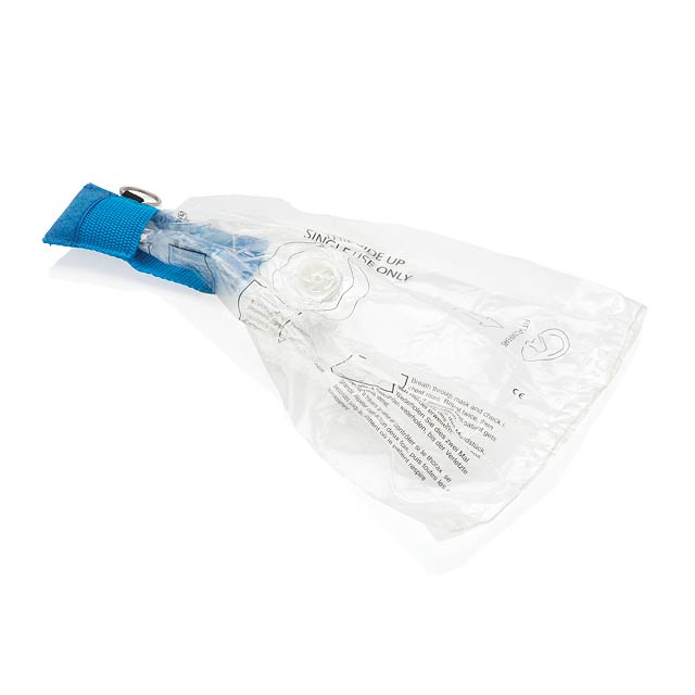 Keychain CPR mask - blue