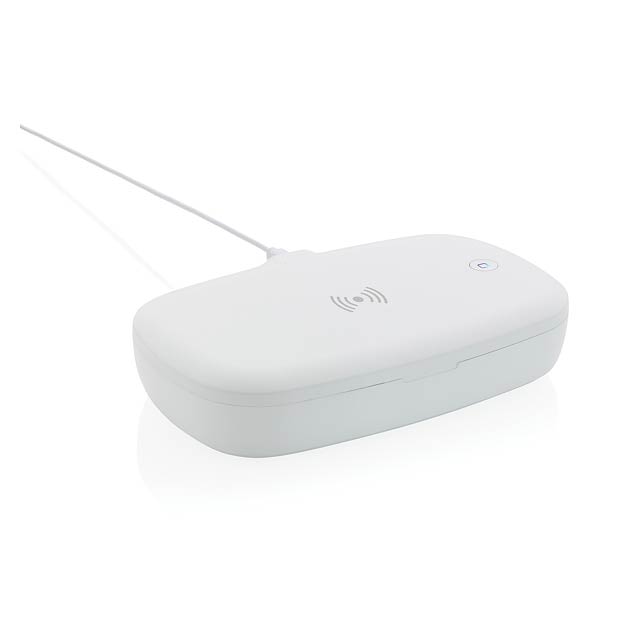 UV-C Sterilisations-Box mit 5W Wireless Charger, weiß - Weiß 