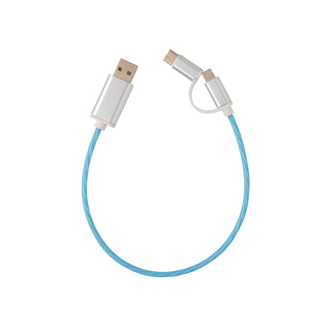 3-in-1 flowing light cable - blue