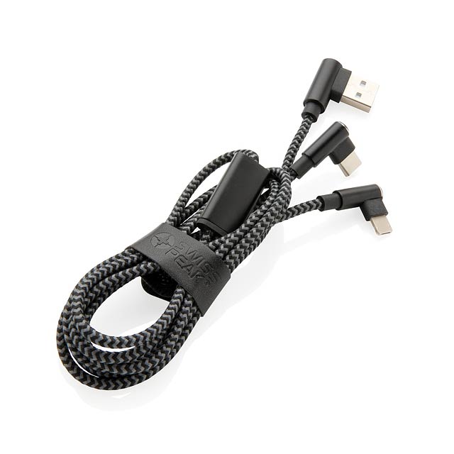 Swiss Peak Luxury 3-in-1 Cable - black