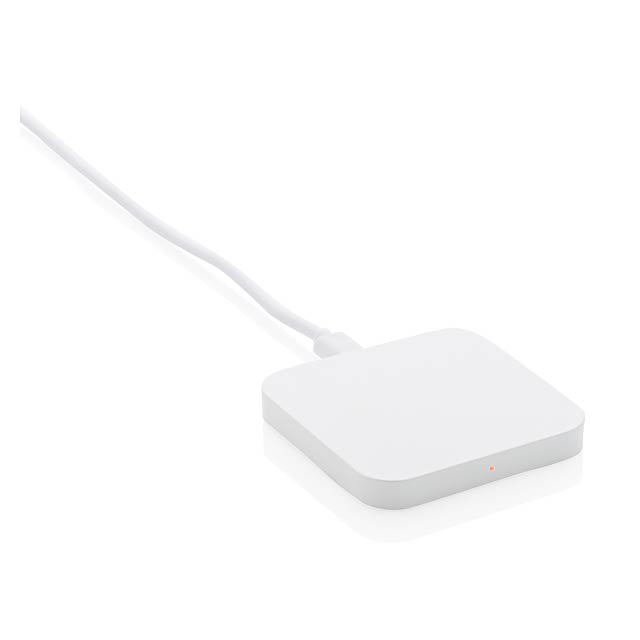 5W Square Wireless Charger - white