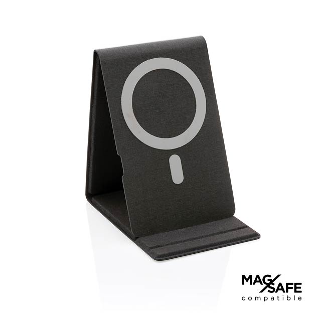 Artic Magnetic 10W wireless charging phonestand, black - black