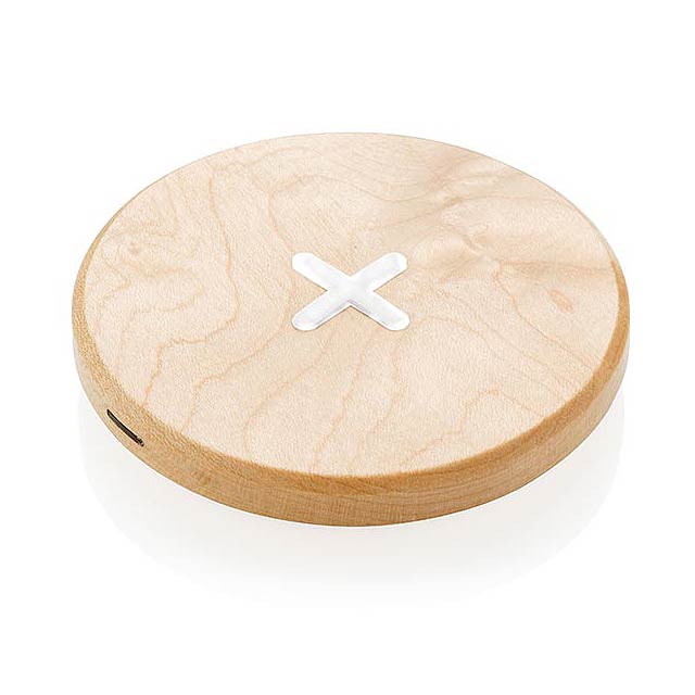 5W wood wireless charger - brown