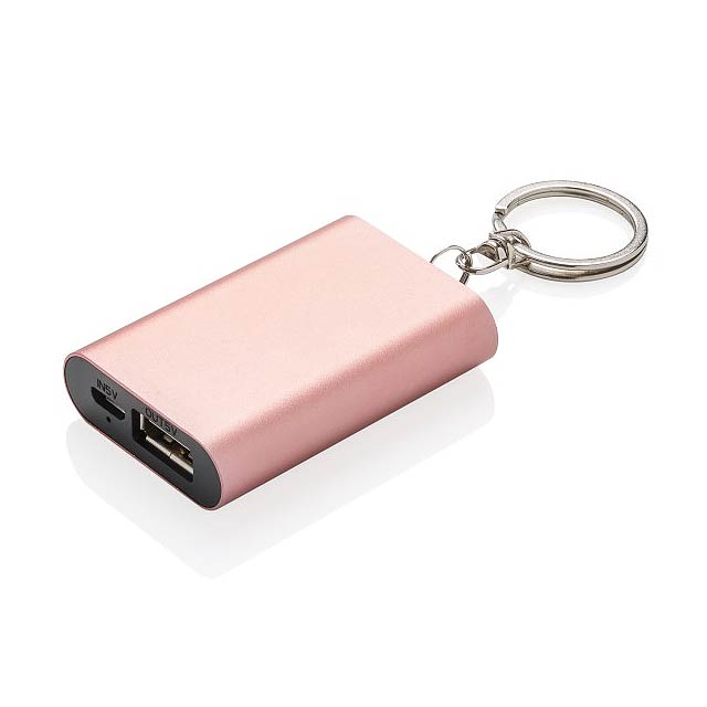 1.000 mAh keychain powerbank, rose gold - pink