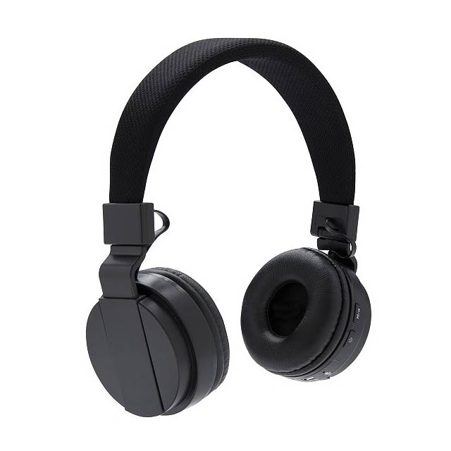 Faltbare wireless Kopfhörer, schwarz - schwarz