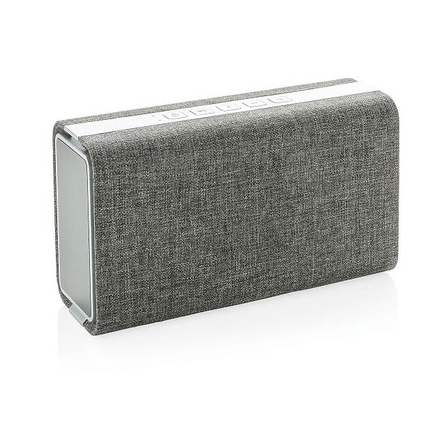 Vogue fabric speaker and powerbank - grey