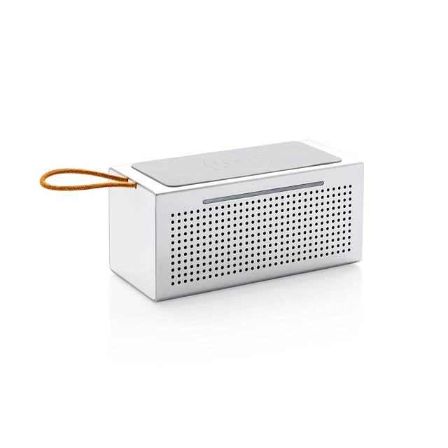 Vibe wireless charging speaker - grey