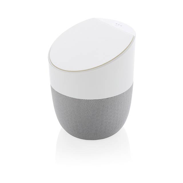 Home speaker with wireless charger - white
