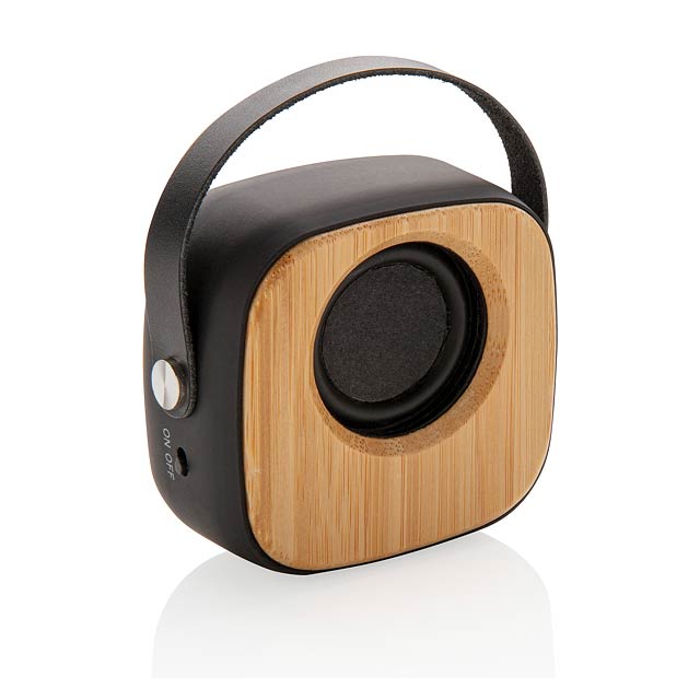 Bambus 3W Wireless Fashion Speaker - schwarz