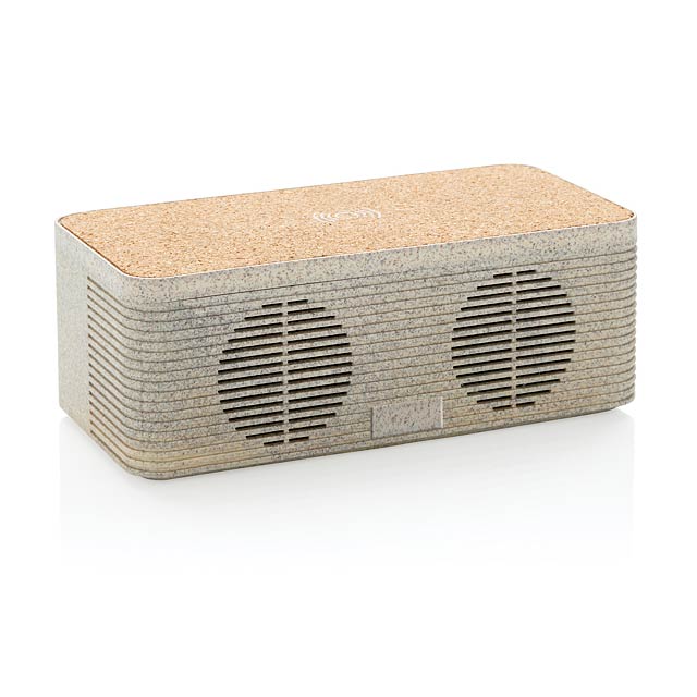 Wheatstraw wireless charging speaker - brown