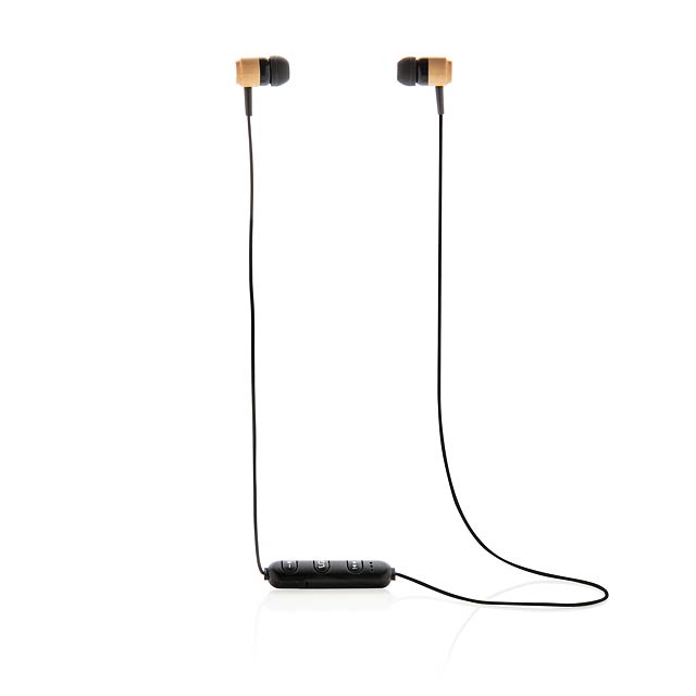 Bamboo wireless earbuds - brown