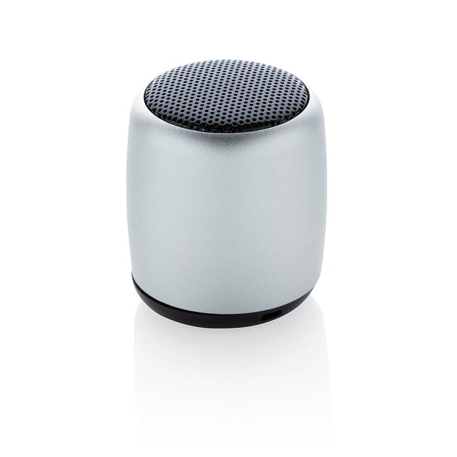 Mini aluminum wireless speaker, silver - silver