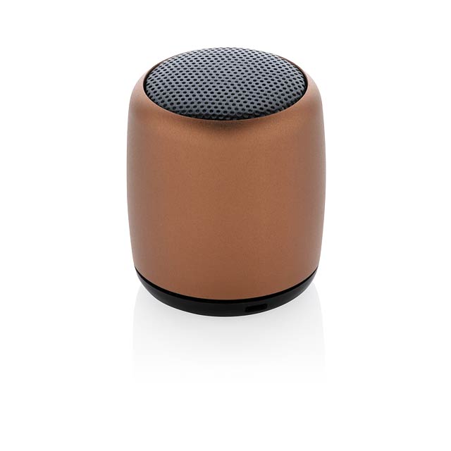 Mini aluminum wireless speaker, brown - brown