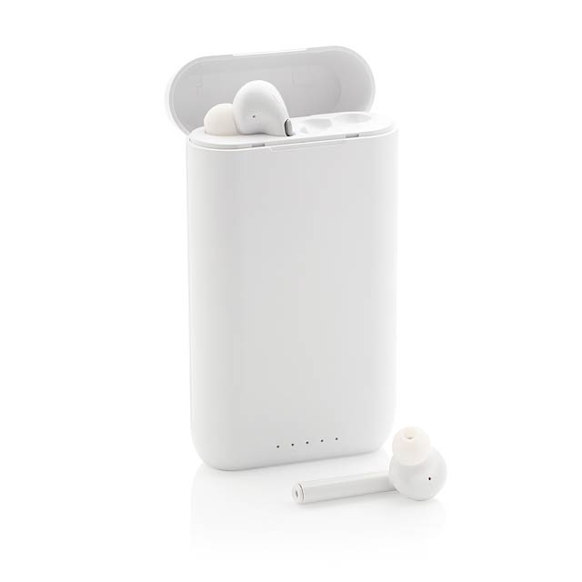 Liberty TWS earbuds with 5.000 mAh powerbank,, white - white