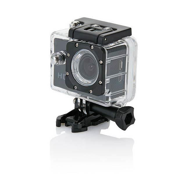 Akční kamera s 11dílným příslušenstvím, černá - černá