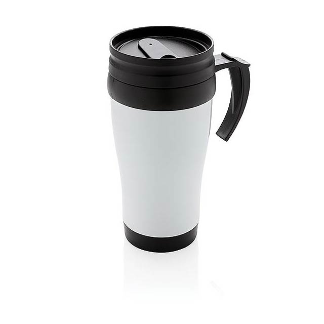 Stainless steel mug - white