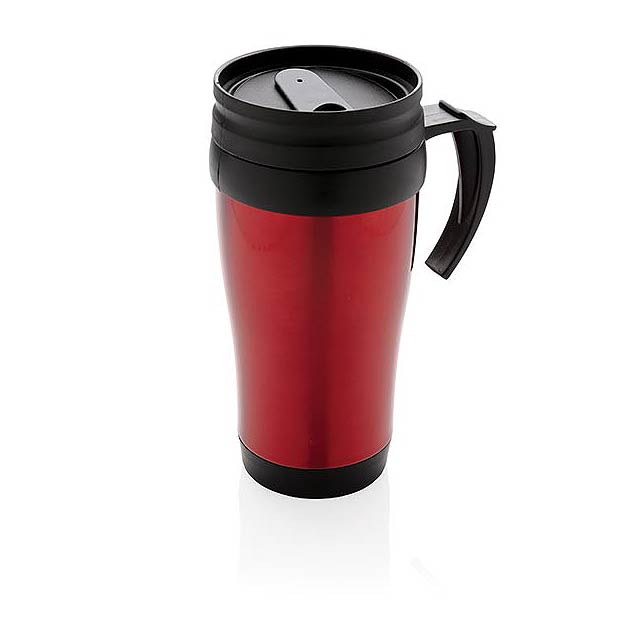 Stainless steel mug - red