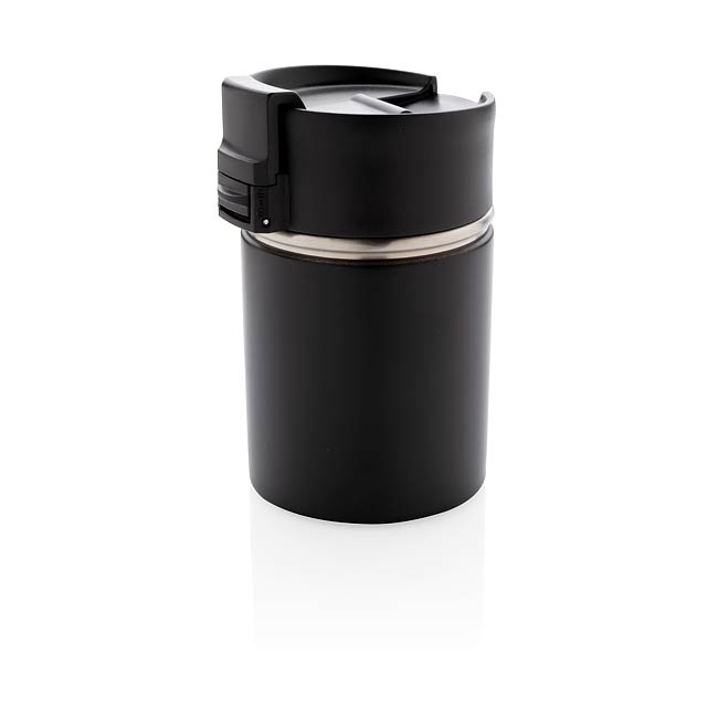 Bogota compact vacuum mug with ceramic coating - black