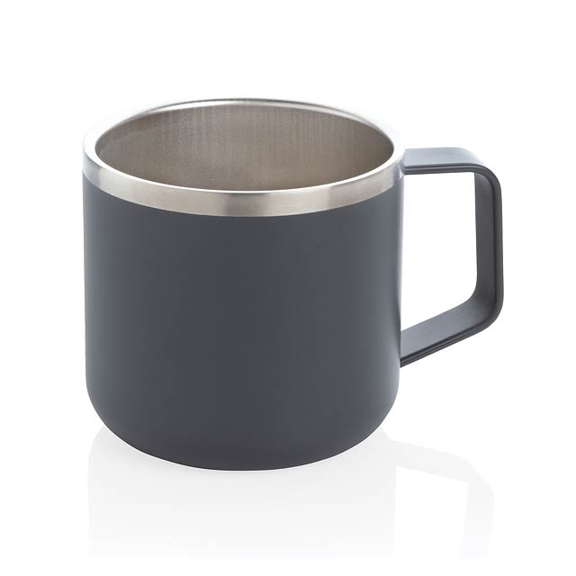Stainless steel camp mug, grey - grey