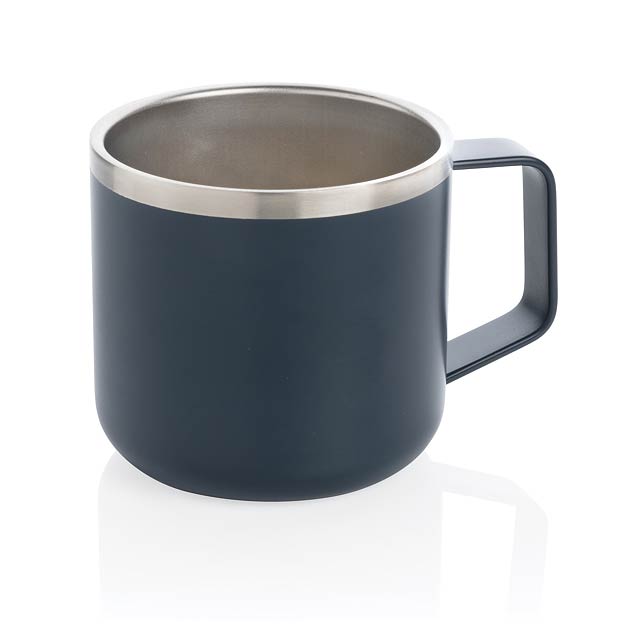 Stainless steel camp mug, blue - blue