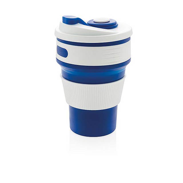 Foldable silicone cup - blue