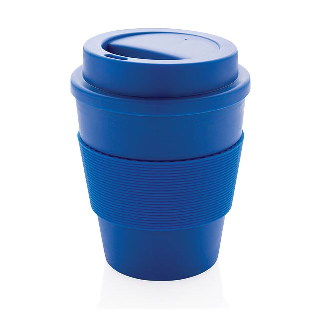 Reusable Coffee cup with screw lid 350ml - blue