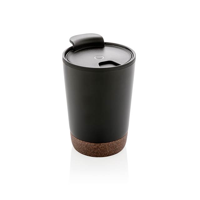 Cork coffee tumbler - black