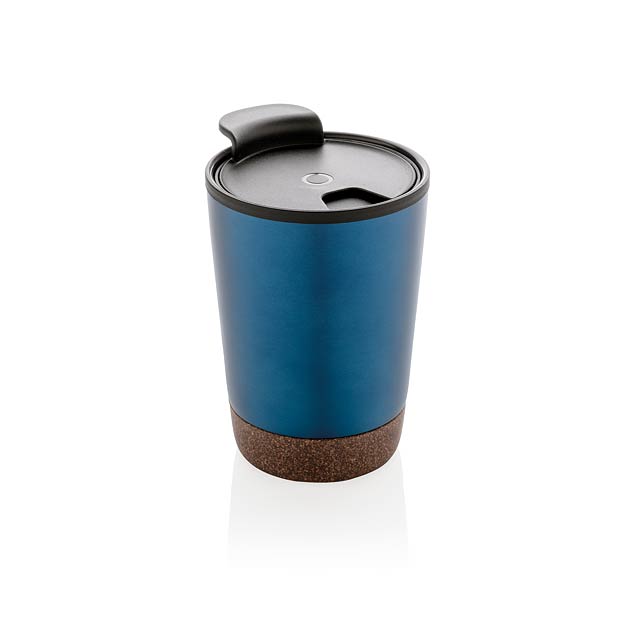 Cork coffee tumbler - blue