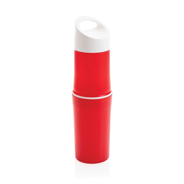 BE O Bottle, Organic Water Bottle, Made In EU, red - red
