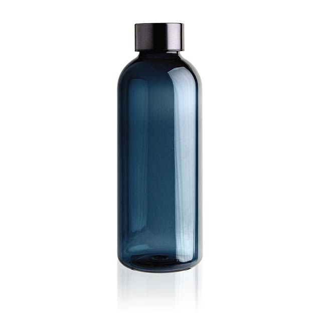 Leakproof water bottle with metallic lid, blue - blue