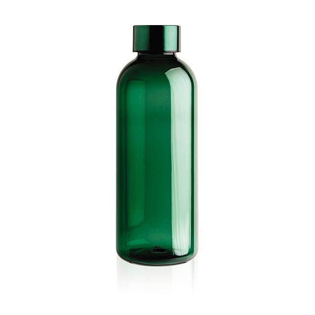 Leakproof water bottle with metallic lid, green - green