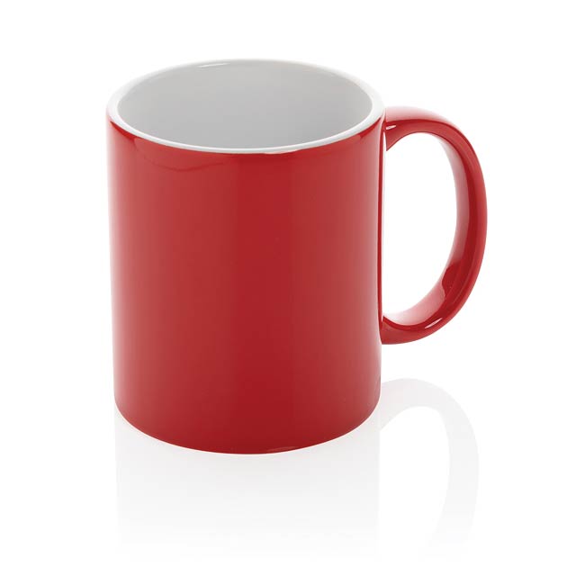 Ceramic classic mug, red - red