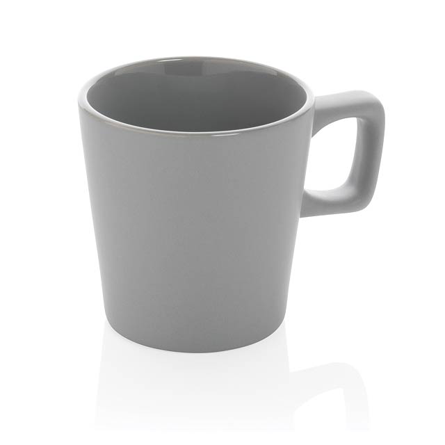 Moderne Keramik Kaffeetasse, grau - Grau