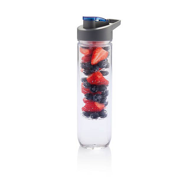 Water bottle with infuser, blue - blue