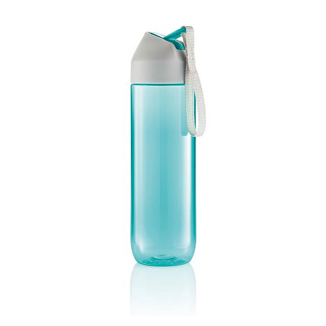 Neva water bottle Tritan 450ml, turquoise/grey - turquoise