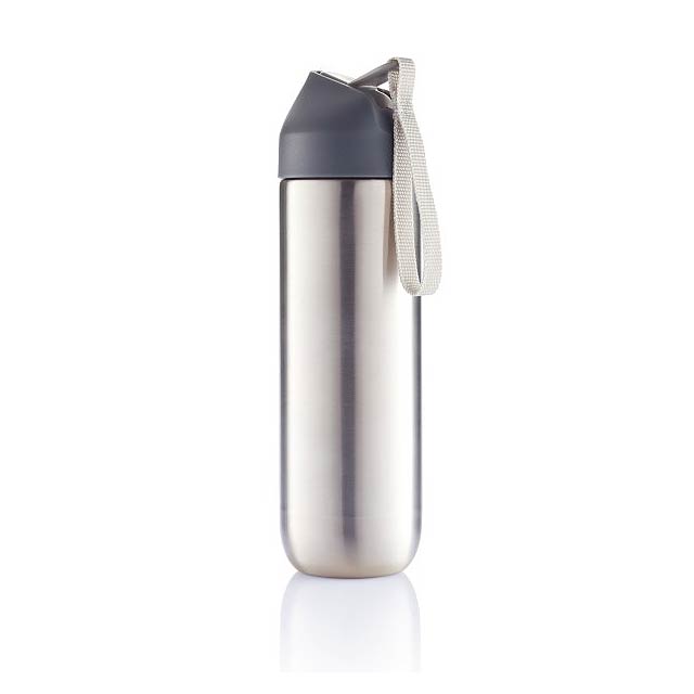Neva water bottle metal 500ml, grey/grey - grey