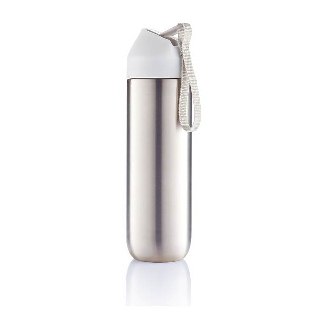 Neva Wasserflasche, weiß/grau - Weiß 