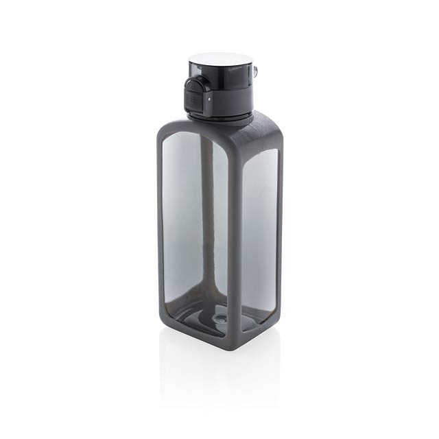 Squared lockable leak proof tritan water bottle - black