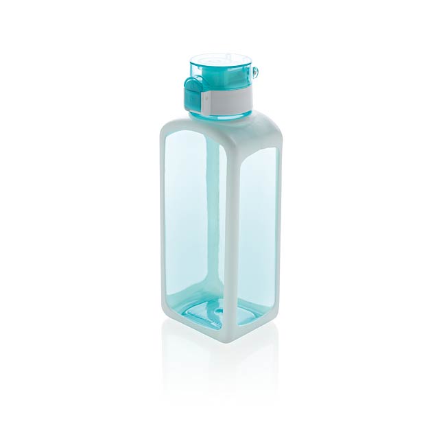 Squared lockable leak proof tritan water bottle - turquoise