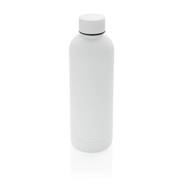 Impact stainless steel vacuum bottle, white - white